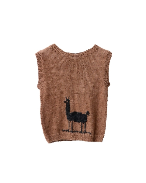 Chaleco Llama Marron