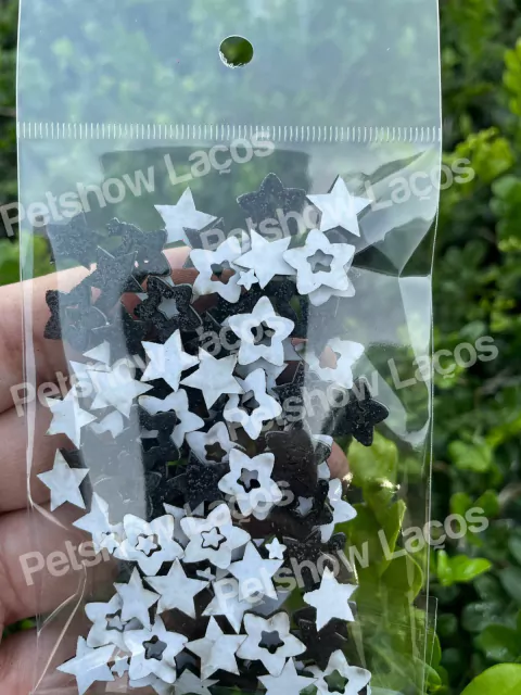MICRO ADESIVOS (100 UNIDADES) - ESTRELA PRETO GLITTER