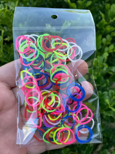 ELASTICOS PARA PENTEADO - COLORIDO - APROXIMADAMENTE. 220 UNID