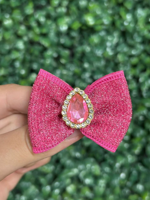 LAÇOS PINK BRILHOSO COM GOTA STRASS - comprar online