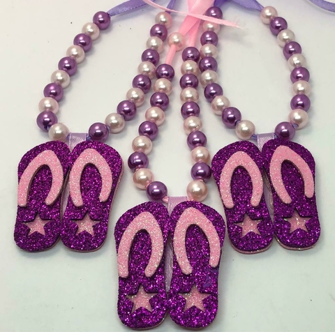 COLAR DE PÉROLAS CHINELINHO LILAS