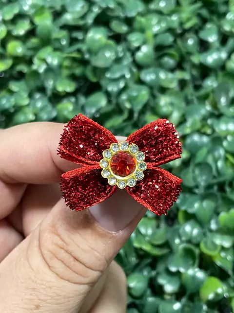 MINI LAÇOS XIX METALIZADO VERMELHO NATAL