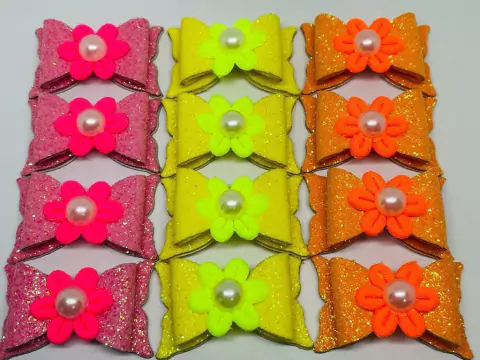 LAÇO ADESIVADO FLOR GRIPER CORES NEON