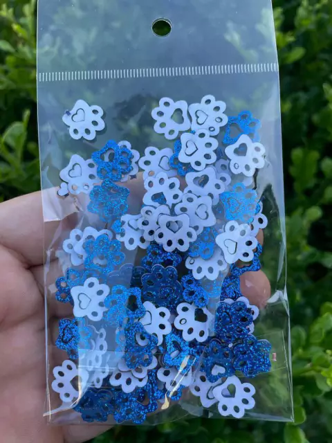 MICRO ADESIVOS (80 UNIDADES) - PATINHAS AZUL ESCURO