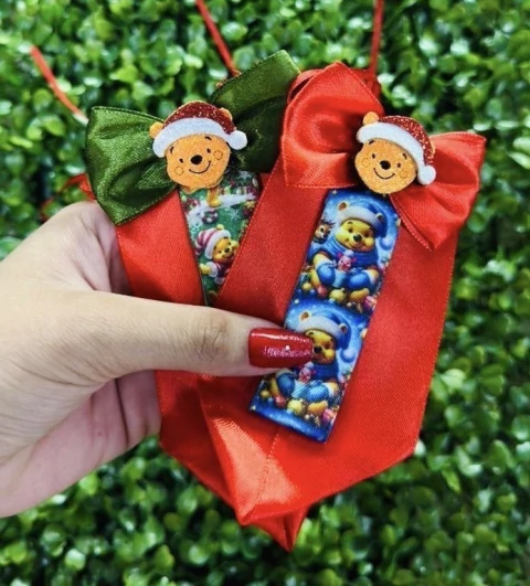 GRAVATA CETIM URSINHO POOH NOEL - comprar online