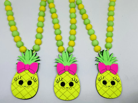 COLAR DE PÉROLAS ABACAXI COM LAÇO