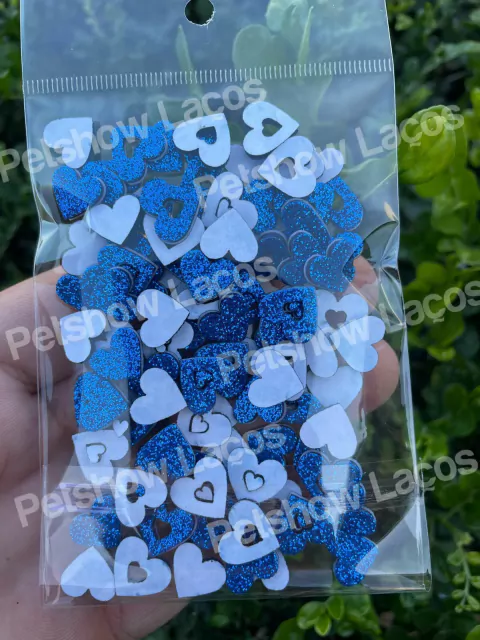 MICRO ADESIVOS (100 UNIDADES) - CORAÇÃO AZUL ESCURO