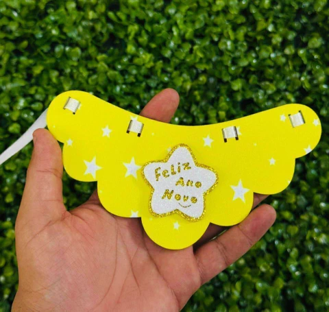 GARGANTILHA LARGA ESTRELA FELIZ ANO NOVO - comprar online