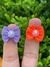 MICRO LAÇOS LILAS E LARANJA COM RENDA
