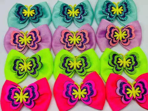 LAÇOS BORBOLETA CAMADAS COLORIDO