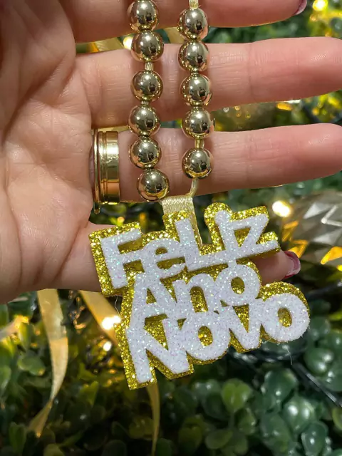 COLAR DE PÉROLAS FELIZ ANO NOVO