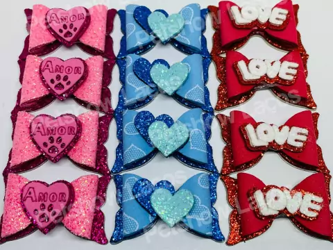 LAÇO ADESIVADO CORAÇÕES LOVE - LAD 05