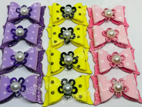 LAÇO ADESIVADO POÁ COM FLORZINHA - LAD06