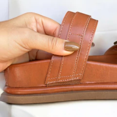 SANDÁLIA BIRKEN PAPETE CELINE COM DUAS TIRAS MARROM - comprar online