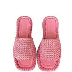 SANDÁLIA RÁFIA DE TRAMA NATURAL LUNA ROSA na internet