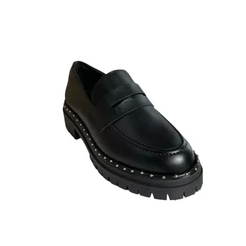 Mocassim Feminino Judy Tratorado aplicações Preto - comprar online