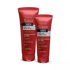 Combo Siàge Men: Condicionador Cachos e Crespos 200ml + Shampoo Cachos e Crespos 250ml - comprar online