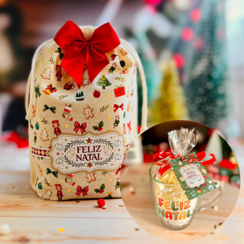 Saquinho + caneca - comprar online