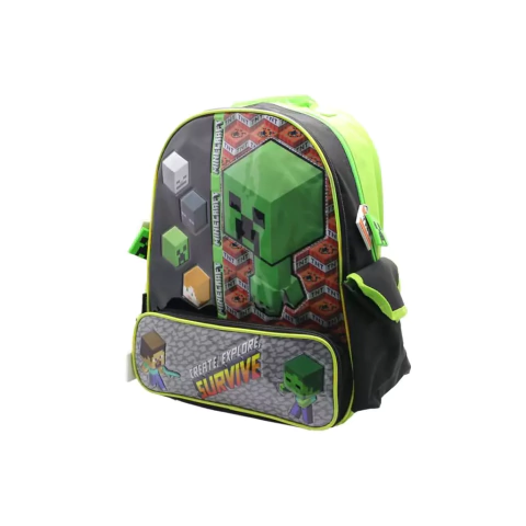 Mochila Minecraft Survive Cresko MI096