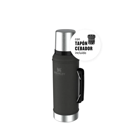 Termo Clásico 950ml Con Manija y Tapón Cebador