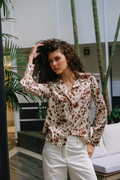 Blusa Milano estampa vainilla y chocolate