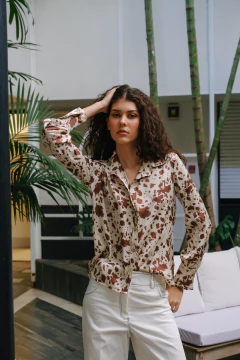 Blusa Milano estampa vainilla y chocolate