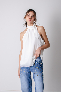 Top Loli gasa quebrada off white - comprar online