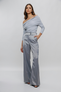 Pantalón sastrero raso triple plata