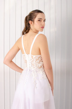 Imagen de Bralette con falda transparente off white
