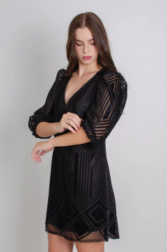 Vestido Amsterdam red devoré con terciopelo en internet