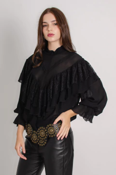 Blusa Keitha Boho negra