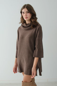 Polerón oversized chocolate mezcla angora - comprar online