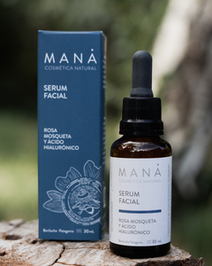 Serum Facial Rosa Mosqueta y Acido Hialuronico - Maná Cosmética Natural