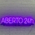 Luminária Painel Neon Led - Aberto 24h 15x82cm - Kamaleon Neon Led