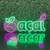 Luminária Painel Neon Led - Açai com fruta 40x88cm