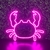 Luminária Painel Neon Led - Caranguejo 30x37cm