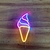 Luminária Painel Neon Led - Sorvetinho Colorido 11x21cm - loja online