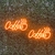 Luminária Painel Neon Led - Coffee com Xícara 23x43cm - Kamaleon Neon Led