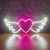 Luminária Painel Neon Led - Coração com Asas 18x49cm