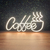 Luminária Painel Neon Led - Coffee com Xícara 23x43cm
