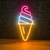 Luminária Painel Neon Led - Sorvete Casquinha 49x22cm