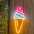 Luminária Painel Neon Led - Sorvete Casquinha 49x22cm - comprar online