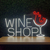Luminária Painel Neon Led - Wine Shop / Vinho 60x98cm