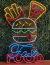 Luminária Painel Neon Led - Fast Food 100x66cm