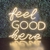 Luminária Painel Neon Led - Feel Good Here 49x56cm