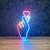 Luminária Painel Neon Led - Mão com Coração 40x19cm - comprar online