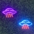 Luminária Painel Neon Led - Nave Alienigena 45x30cm - Kamaleon Neon Led