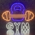 Luminária Painel Neon Led - Gym Barra com anilhas e Peso 50x63cm na internet