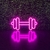 Luminária Painel Neon Led - Peso Halter 20x40cm - Kamaleon Neon Led