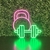 Luminária Painel Neon Led - Peso e Halter 42x41cm na internet